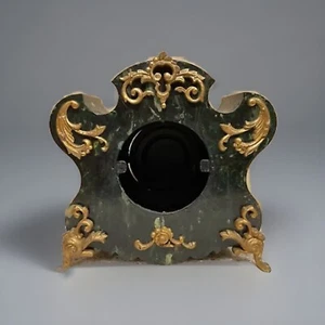 Antique Cast Iron Case Clock Cabinet W/Brass Trim - No Clock Works, Case Only - Picture 1 of 16