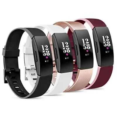 DEWAN STORE 4 Pack Elastic Nylon Straps Compatible with Fitbit Inspire 3/Inspire 2/Inspire/I