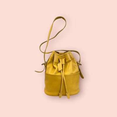 Bolso Bandolera COACH Vintage Thompson Cuero Amarillo con Cordón RARO 4151 Foto 1 de 4