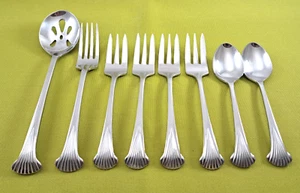8 Pcs Towle Supreme MARCHESA Stainless Dinner & Salad Forks, Pierced Tablespoon - Picture 1 of 6