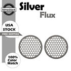 Advanblack x XBS Silver Flux HEX 8'' Speaker Grills Saddlebag Lid