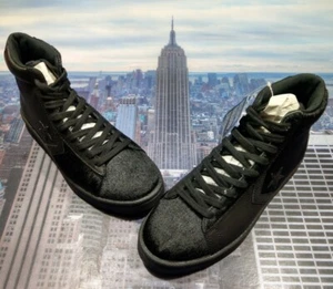 Converse Pro Leather Mid Top Pony Hair Triple Black Mens Size 4.5 165751c New - Picture 1 of 7