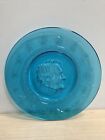 Vintage Blue Glass President Lincoln Usa 8 20Cm Plate