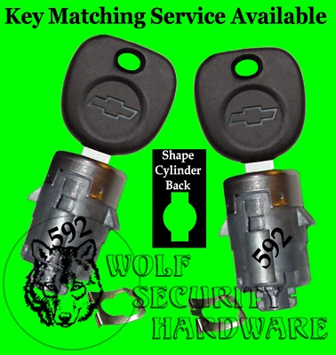 Juego de 2 pares de vasos de barril de cilindro de cerradura de puerta Chevy Silverado otros Foto 1 de 2