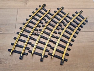 New Bright Holiday Express 3 CURVE TRACKS 380 Series train track EXCELLENT COND - Picture 1 of 4