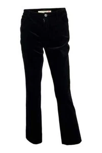 BURBERRY Black Cotton Velvet Boot Cut Trousers (UK 8) - Picture 1 of 3