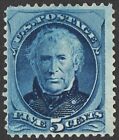 US # 185 *UNUSED NG LH* { 5c ZACHARY TAYLOR } INK SMEARS BEAUTY OF 1879 CV$ 220