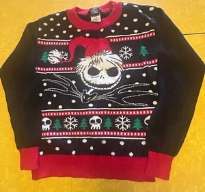 Kids Nightmare Before Christmas Ugly X-Mas Sweater Size M - Picture 1 of 6