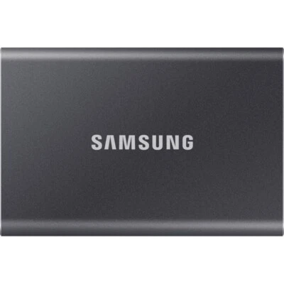 Samsung Portable T7 4 TB SSD Externe Festplatte grau 1050 MB/s Lesen AES-256-Bit - Bild 1 von 4