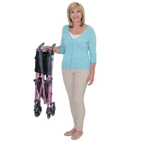 Stander EZ Fold-n-go Rollator Lightweight 4 Wheeled Walker Foldable Rolling WA