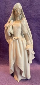 Lladro schwarz Legacy Kollektion DIE SCHWARZE BRAUT 5439 Hochzeitskleid Blumenstrauß - Bild 1 von 12