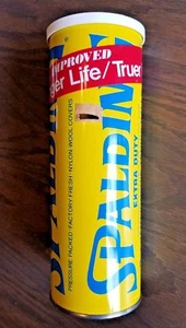 3 pelotas de tenis amarillas de campeonato vintage NOS Spalding sin abrir lata extra resistente - Imagen 1 de 5