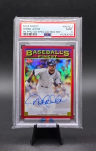 🔥DEREK JETER 2024 Topps Finest AUTO ‘93 Prototype RED Refractor #/5 PSA 9 🔥 - Picture 1 of 2
