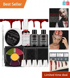 Complete Trauma SFX Makeup Set - 10 Sponges, Bloods & Scar Wax for Professionals - Picture 1 of 11
