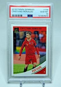 2018 Panini Donruss Cristiano Ronaldo PSA GEM MT 10 #158 - Picture 1 of 2