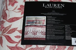 NEW! Ralph Lauren ISLA FLORAL PINK Full Queen SLUB COTTON COMFORTER + 2 SHAMS - Picture 1 of 6