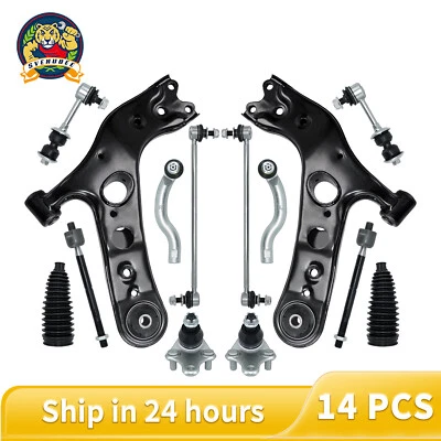 14Pcs For 2006 - 2018 Toyota RAV4 Front Lower Control Arm Ball Joint Tie Rod Kit - Image 1 of 4