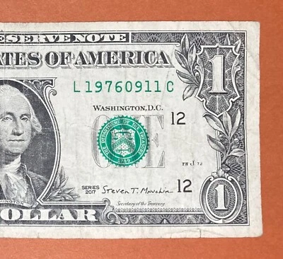 1976 September 11 ( L 19760911 C ) Birthday Note $1 One Dollar Bill - Image 1 of 3
