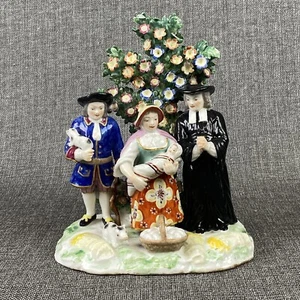 Chelsea 18th Century English Porcelain Figural Group w/Bocage 8" Figurine READ - Picture 1 of 19