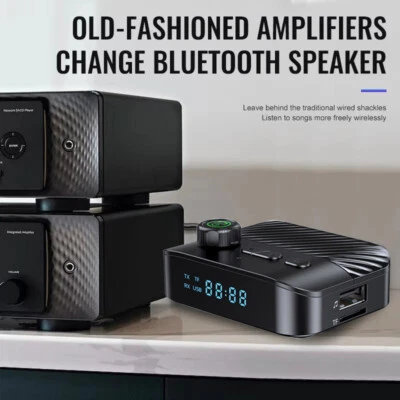 Bluetooth5.3 Home Stereo Audio Receiver/Transmitter USB HD Music RCA AUX Adapter - Image 1 of 4