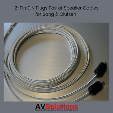 B&O | High Quality Speaker Cables 2-Pin DIN Plugs | Pair for Bang & Olufsen 3 M