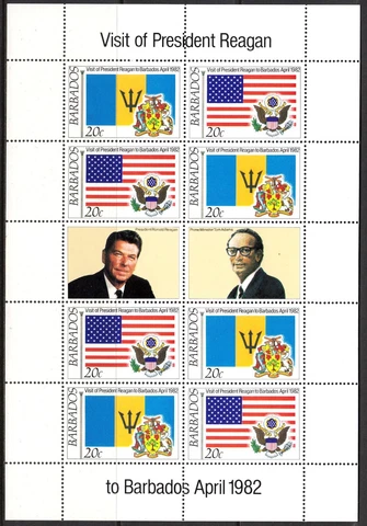 BARBADOS 1982 VISIT OF PRESIDENT REAGAN US PRESIDENT [#11] Cover