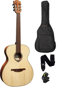 GUITARE FOLK NYLON AUDITORIUM NATURELLE LAG TRAMONTANE TN70A-NAT + ACCESSOIRES - Picture 1 of 10
