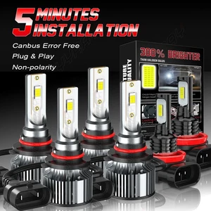 6500K White For Toyota Avalon 2013-2015 6x LED Headlight Hi/Lo + Fog Light Bulbs - Picture 1 of 15