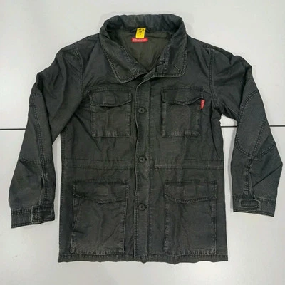 LABO Military Jacket Outdoor Men Button Up Full Zipper Black Size XL P23.5 - Image 1 of 4