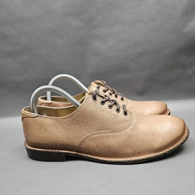 Sapatos sociais casuais Frye Paige Oxford feminino tamanho 8.5 couro marrom com cadarço - Imagem 1 de 4