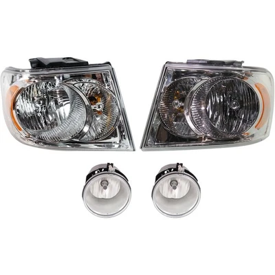 Headlight and Fog Light Kit For 07-09 Dodge Durango Left and Right Clear Lens Foto 1 de 4