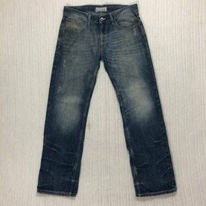 Ecko Unltd Mens Relaxed Fit Jeans Size 32/34 Blue Denim Distressed Casual - Picture 1 of 10