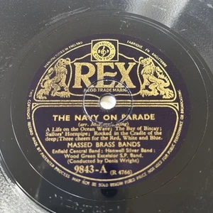Rare 1930's Massed Brass Bands The Navy On Parade England 9843 (R4766) Shellac - Picture 1 of 5
