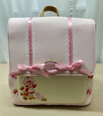 Strawberry Shortcake Mini Backpack Pink Lace Bow Kawaii Strawberries NWT - Image 1 of 4