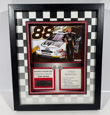 Dale Jarrett #88 NASCAR Shadow Box - De colección con neumático Goodyear genuino certificado de autenticidad Foto 1 de 4