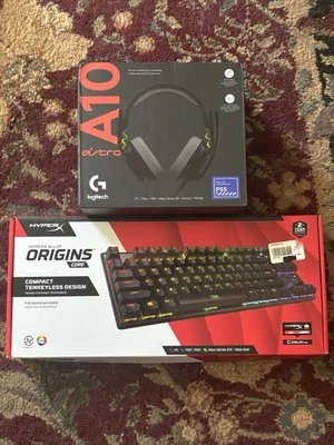 HyperX Alloy Gaming Keyboard/Astro A10 Gaming Headphones Both NIB - Image 1 of 4