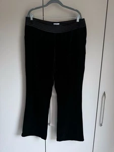 Coast Velour Evening Trousers UK 18 Black Wide Leg Luxe Party Smart Pant - Picture 1 of 5