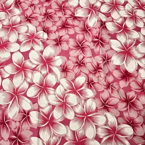 Tropical Fabric Remnant Pink Hibiscus Flowers Material Hawaiian Trendtex 35x45 - Picture 1 of 6
