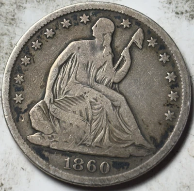 1860-S 50c Seated Liberty Half Dollar. Attractive Circulated Example! - Image 1 of 2