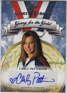2013 LEAF GOING FOR GOLD AUTO: CARLY PATTERSON #3/25 AUTOGRAPH ALL-AROUND CHAMP - Picture 1 of 4