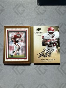 2011 UD Exquisite Collection Masterpieces ADRIAN PETERSON Booklet Autograph #/10
