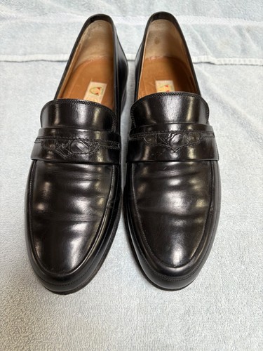 Mocassini Gucci vintage scarpe uomo pelle nera taglia 41 8M US
