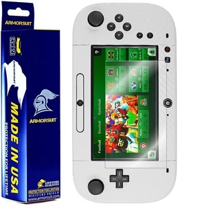 ArmorSuit MilitaryShield Nintendo Wii U GamePad Screen Protector + White Carbon - Picture 1 of 6