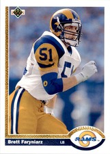 1991 Upper Deck Brett Faryniarz Football Cards #568