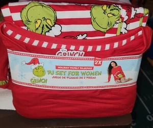 The Grinch Women’s Matching Family Pajama Set, 2-Piece 2XL XXL - Picture 1 of 6