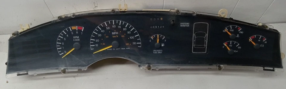 Cuadro velocímetro instrumento Pontiac Bonneville 1997-1999 OEM Foto 1 de 4