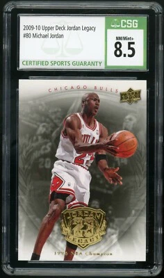 MICHAEL JORDAN 2009-10 Upper Deck Jordan Legacy #80 Chicago Bulls HOF CSG 8.5 - Image 1 of 2