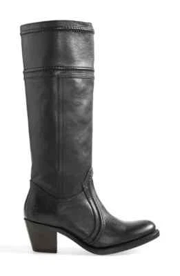 NEW IN BOX FRYE Women's Jane 14L Extended Black Smooth Wide Calf Boots Size 6 - Image 1 of 4