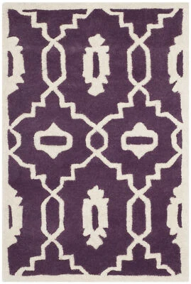 Safavieh Chatham PURPLE / IVORY 2' X 3' Area Rug - CHT745F-2 - Image 1 of 2