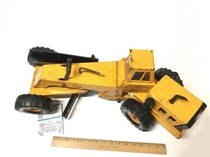 1970's Vintage Pressed Steel Mighty Tonka Road Grader RARE ORANGE #54726 - Picture 1 of 12